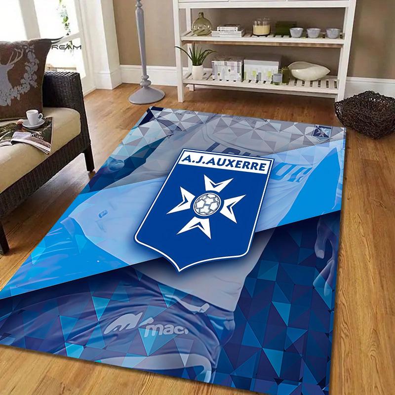 AJ Auxerre Flannel Pattern Square Carpet,Area Rug,Carpet Rug for Living Room Bedroom Sofa Playroom Decor,Non-slip Floor Mat