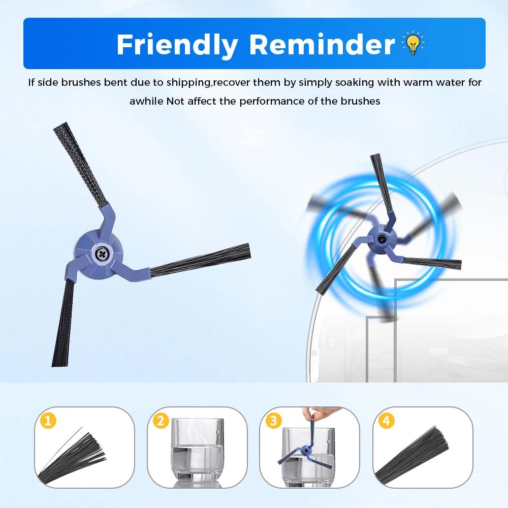 Replacement Side Brush For Eufy X10 Pro Omni X10 Omni Robot Vacuum Cleaner Spare Parts Accessories Corner Side Brushes