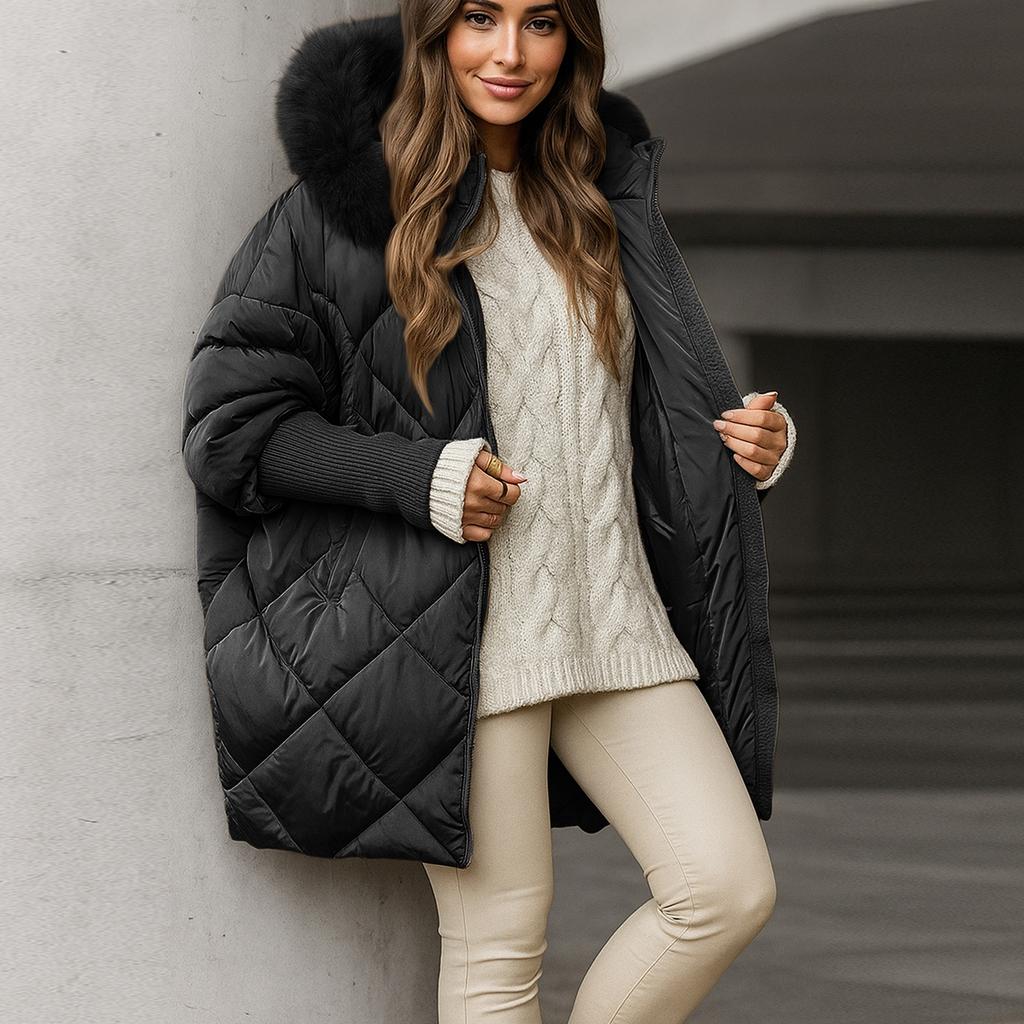 Jackets For Women Jacket Fleece Lined Winter Coats Hooded Down Coat With Zip Pockets