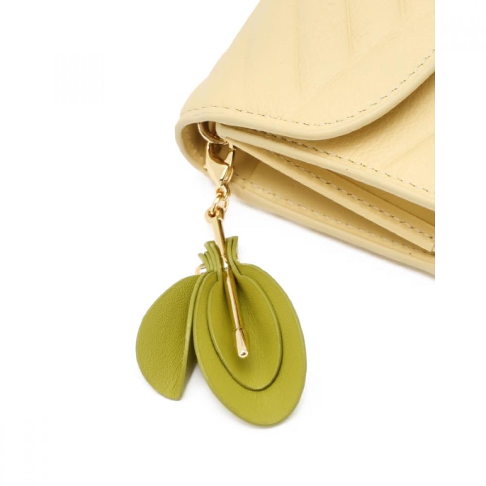 Daks Yellow Dd Logo Leather Wallet Dcwa6e785y2