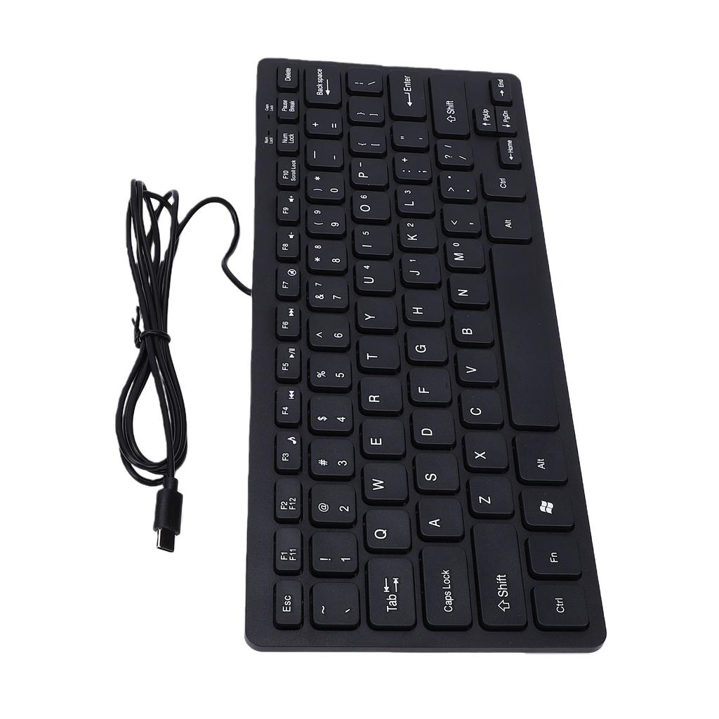 Type C Wired Keyboard Quiet Lightweight Silent Chocolate Key Small Wired Keyboard for Computer PC Laptop