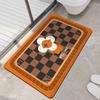 Toilet Diatom Mud Cushion Absorbent Floor Mat Bathroom Door Mat Household Toilet Door Carpet Light Luxury Non-slip Foot Mat