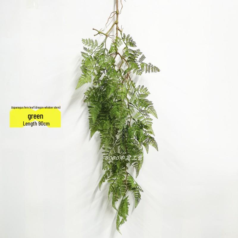 Artificial Spider Plant & Fern Hanging Decor - Trailing Green Vines for Wall & Ceiling