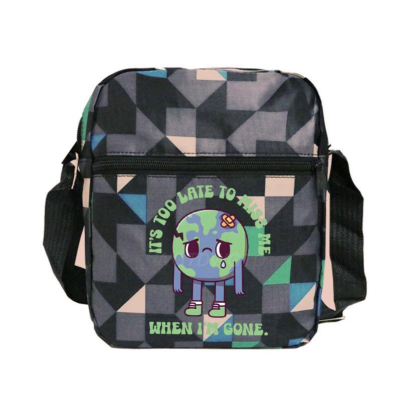 New student fashion shoulder bag personalized printing children's portable multifunctional messenger bag