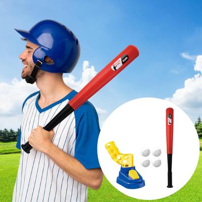 Kids Baseball Pitching Machine Interactive Toy Pitcher Ball Set for Travel