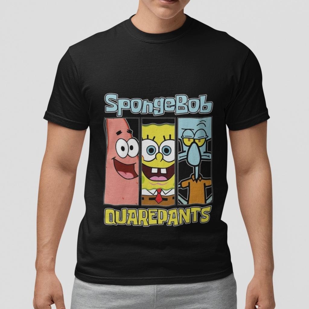 SpongeBob SquarePants T-Shirt Patrick Squidward Funny Cartoon Graphic Tee Unisex