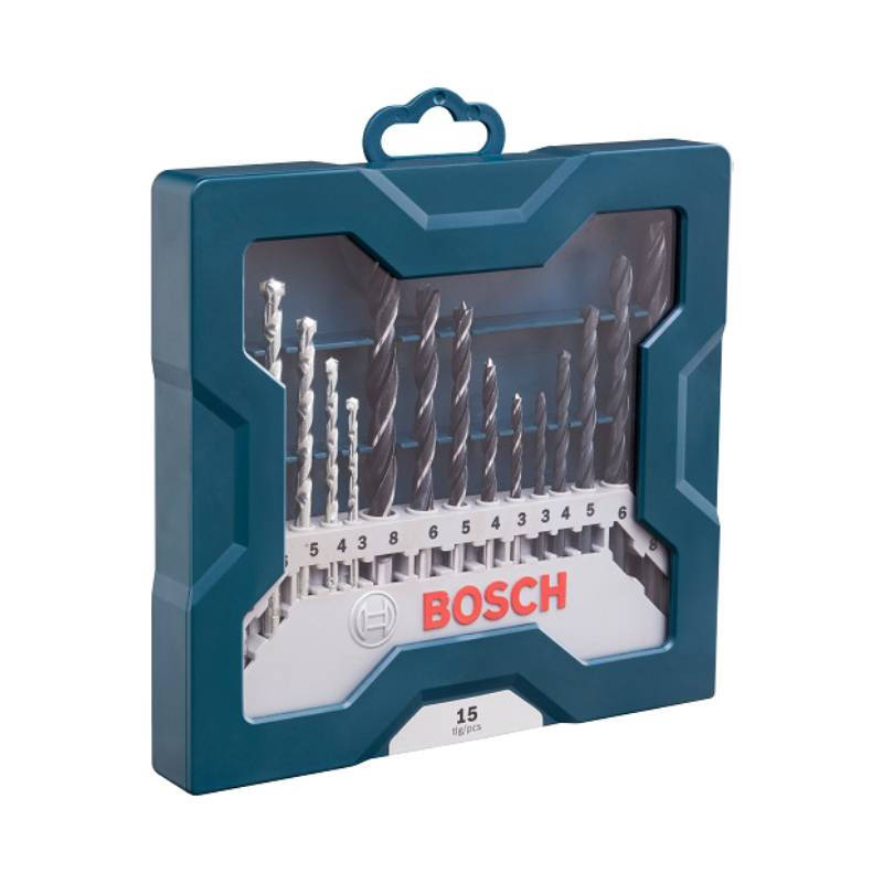Bosch Set de burghie electrice 15 buc Kit mixt Se potrivește cu mașinile de găurit electrice Bosch