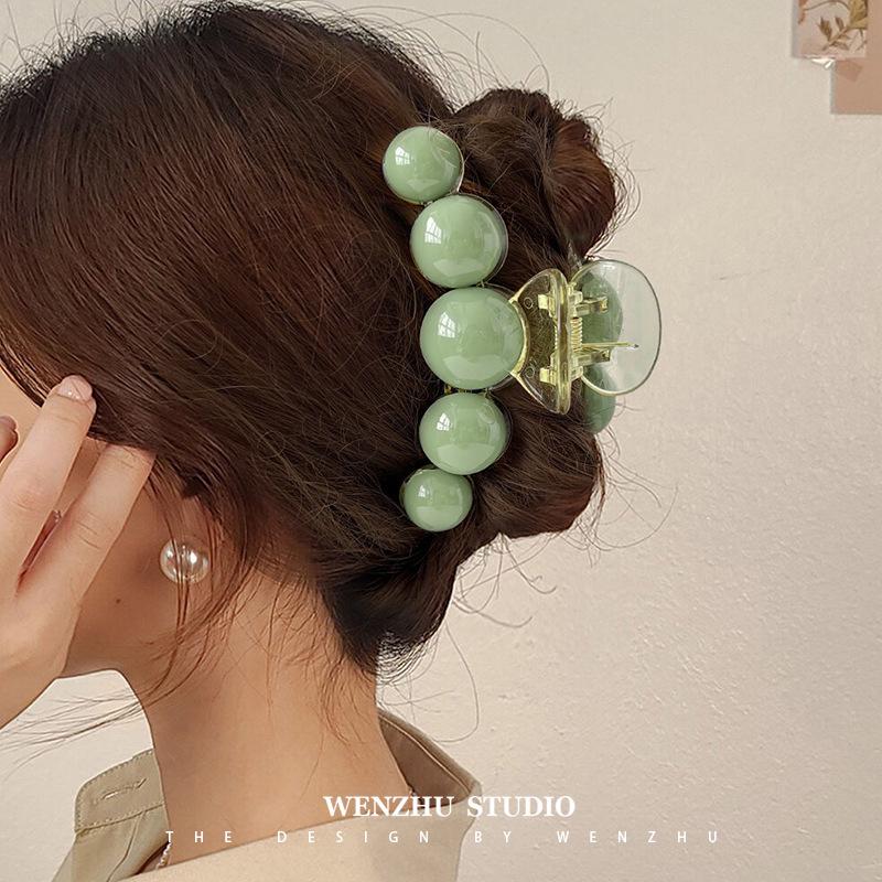 

Korean Minimalist Pearl Shark Hair Clip for Frizzy Hair and Bangs