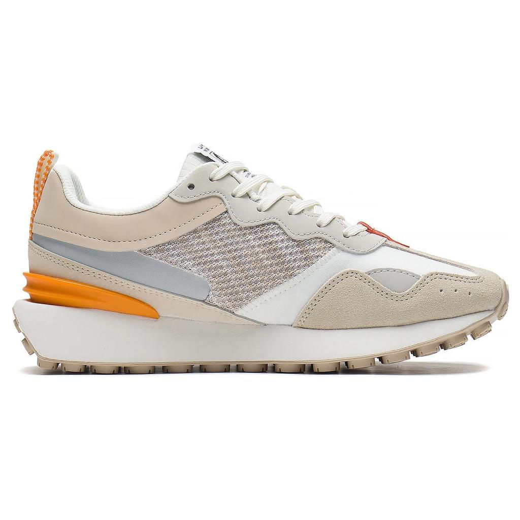 Li Ning Rebound Slip Resistant, Abrasion Resistant, Breathable Low Top Sports Casual Shoes Women's White Gray AGCS350-2
