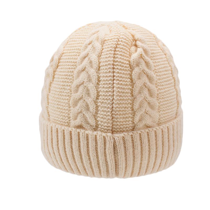 Herbst Winter Wollmütze Herren Damen Kälteabweisend Warmhaltend Pullover Strickmütze