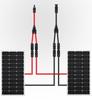 1/2pairs Solar Connectors Y Branch Upgraded Solar Panel Connector Cable Adapter Cable Wire Plug Tool Kit for Solar Panel