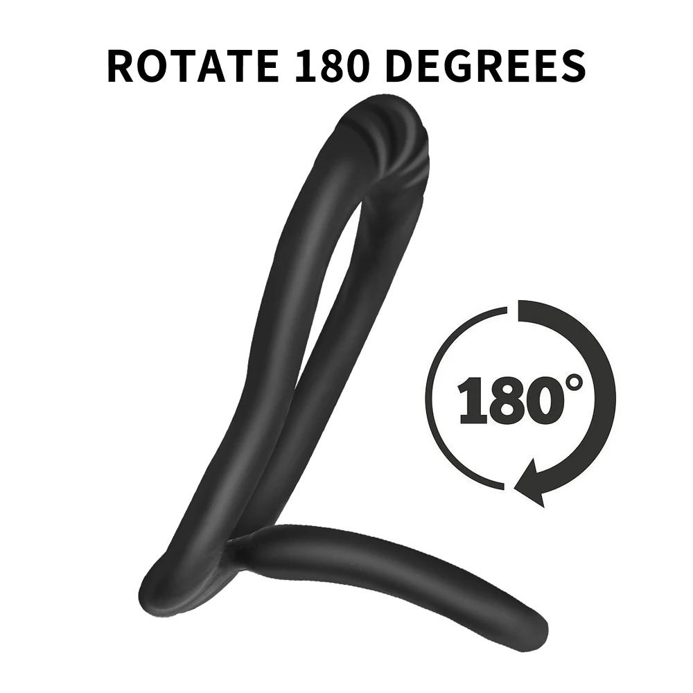 Male Penis Testis Lock Cock Ring Removable Erection Delay Time Ejaculation Penis Ring Enlargement Ball Stretcher Sex Toy Big Man