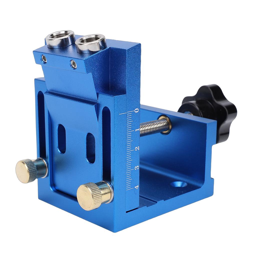 Pocket Hole Jig Kit 15 Degree Drilling Locator Adjustable Pocket Hole Drill Guide with 2 Drill Bits for Woodworking