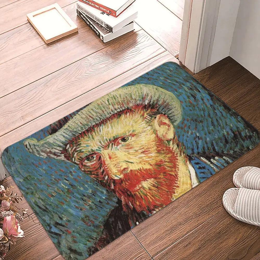 Vincent Van Gogh Starry Night Carpet Art Abstract Rugs Forest Night View Soft Floor Mat for Home Living Room Bedroom Dorm Decor