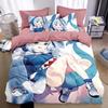 Anime Gawr Gura Bedding Sets Cute Role-Playing Duvet Cover Bed 3D Printed Bedroom Decoration Children Single Double Large Size