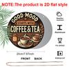 2D Flat, 1 pc Vintage Coffee & Tea Aluminum Sign - Good Mood Decorative Round Metal Plaque, Ideal for Coffee Enthusiasts, Retro Home & Outdoor Decor