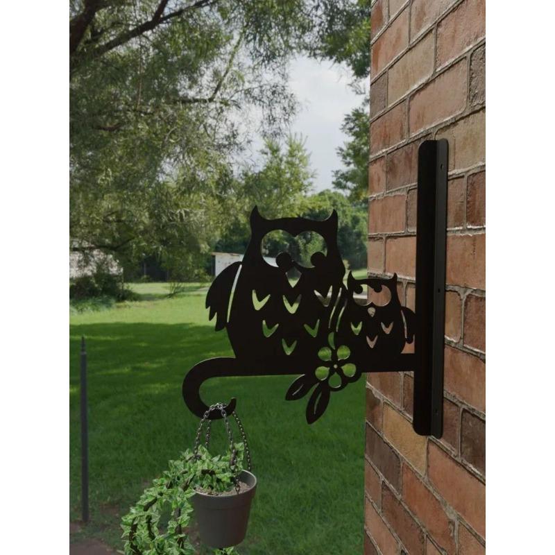 Wrought Iron Wall Bracket Pigeon Planter Flower Pot Holder