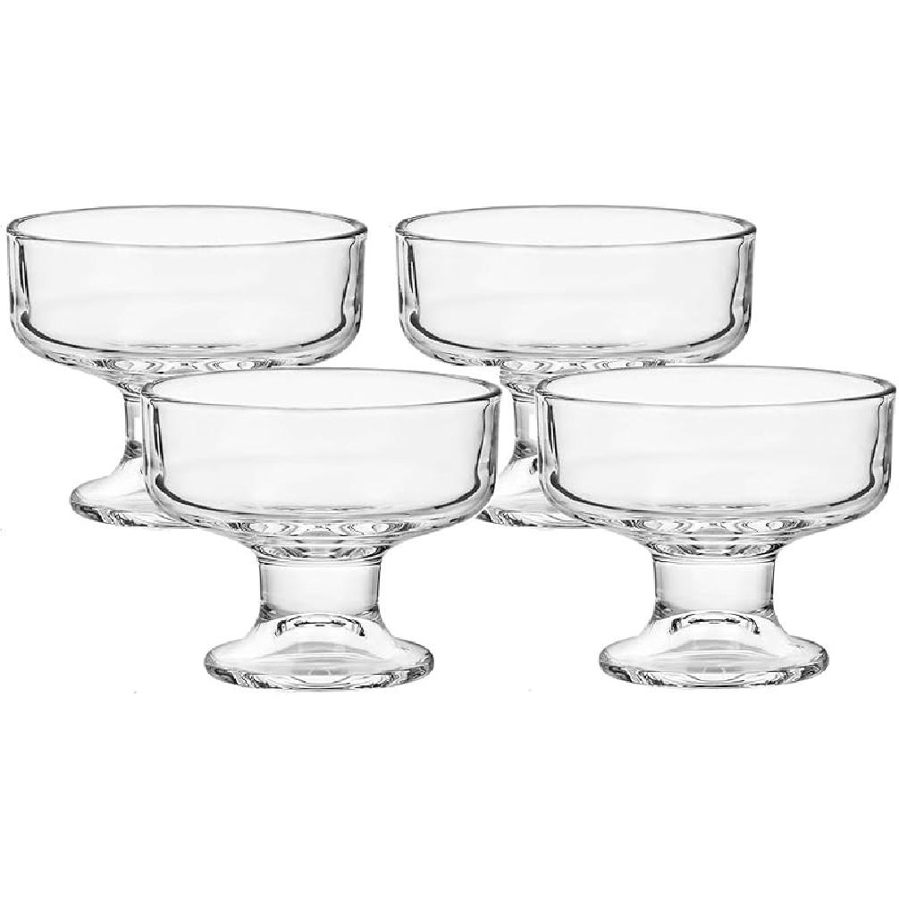 Набор из 8 стеклянных стаканчиков для мороженого, стеклянных креманок, стаканчиков 7 унций для смешанных напитков, десертов, орехов, фруктов, пудинга, закусок, коктейльной вечеринки (8) 4