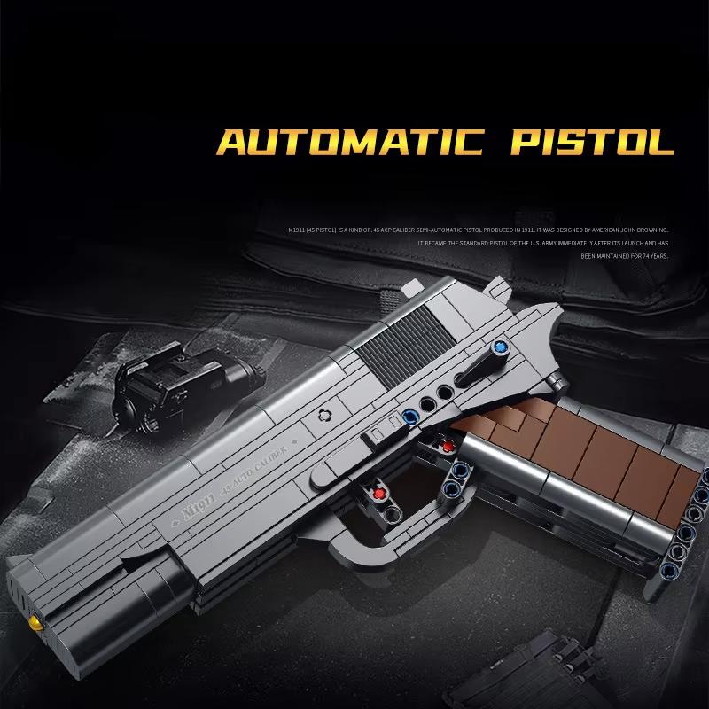 II Wojna Światowa PPK Desert Eagle Symulacja Wojskowa M92 Pistolet USP Model Pistoletu Klocki Budowlane Zestaw Zabawek dla Dzieci Chłopiec Dzieci Prezenty