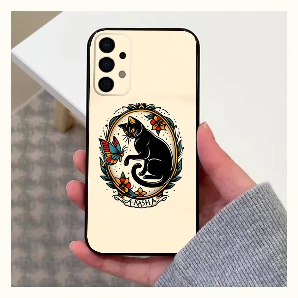

Old School Tattoo Vintage Phone Case For Samsung Galaxy A20,A21s,A22,A31,A32,A52,A53,A72,73,A80,A91 Soft Black Cover Samsung a70