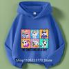 Sudadera con capucha azul de Bluey para niña, Otoño Invierno, Cálida, Suave, Jersey, Cómoda, Prenda superior diaria para niños