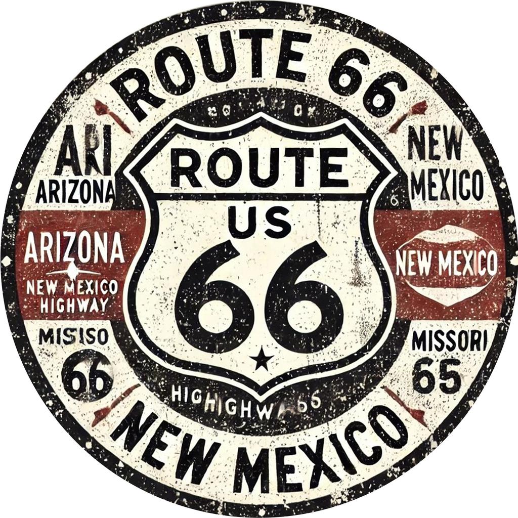 D Vintage Metal Sign Route Retro US Highway Arizona New Mexico Missouri Tin Wall Art Plaque for Home Bar Garage Cafe Decorat