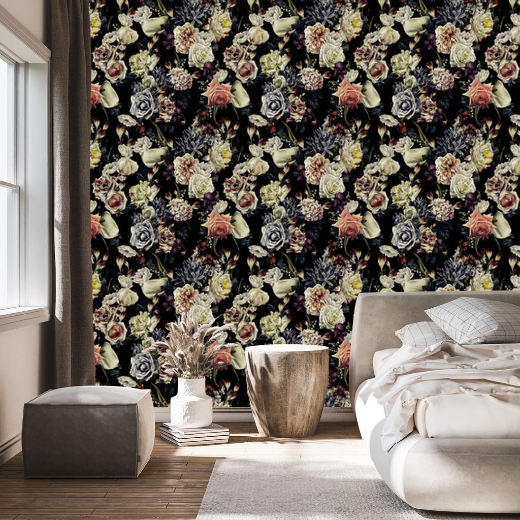 Dark Rose Wallpaper for Living Room and Bedroom 50x1000