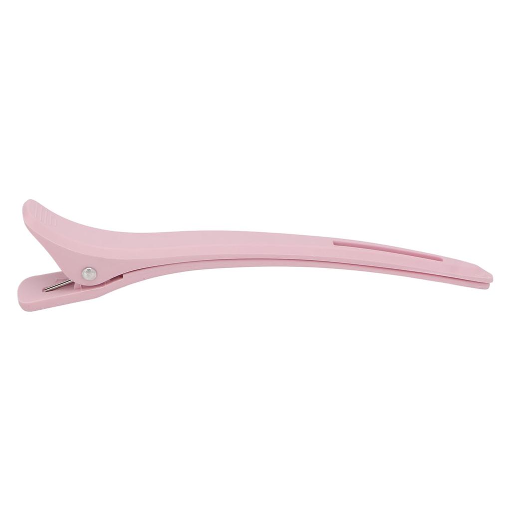 12Pcs Styling Hair Clips Slip Free Pink Duck Bill Clips for Flat Ironing Coloring Blow Drying