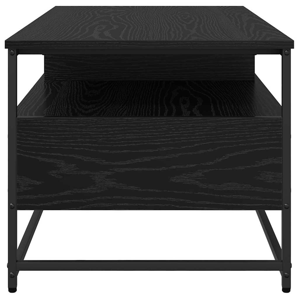 Coffee Table Black Oak Effect 100 X 51 X 45 Cm Engineered Wood