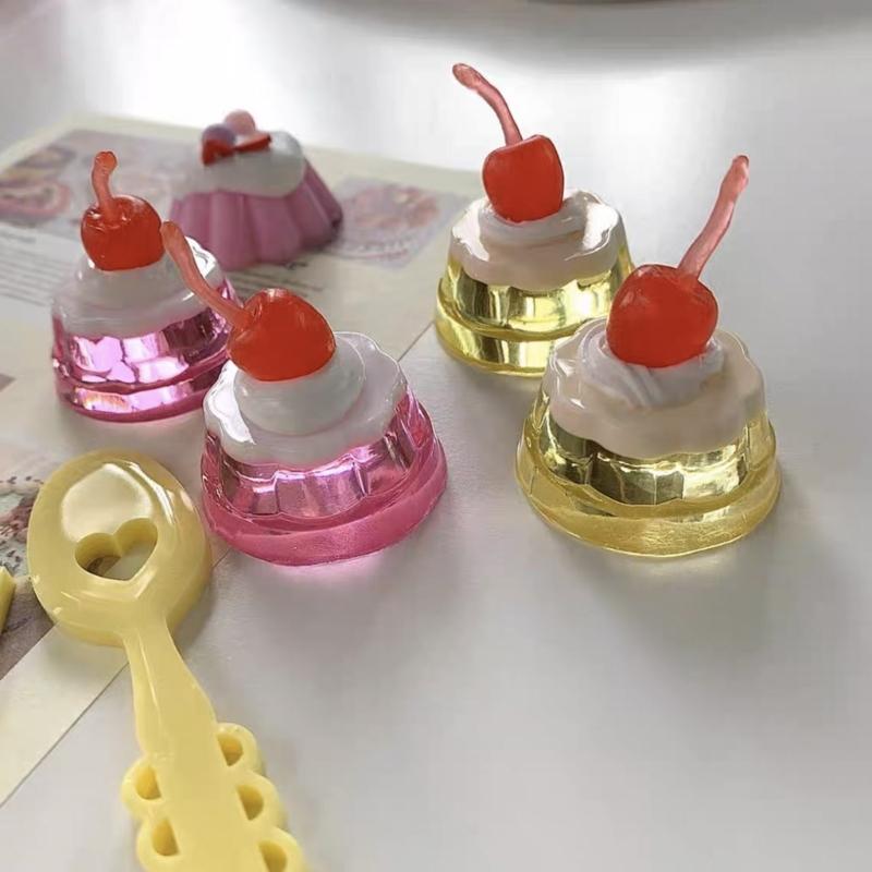 DIY Pudding Ornament Quicksand Silicone Epoxy Mold DIY Keychain Pendant Jewelry Crafting Mould for Valentines Gift