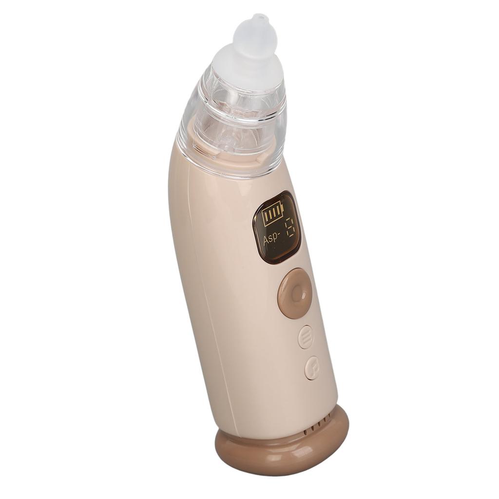 Infant Nasal Aspirator 3 Suction Levels Silicone Tip Baby Nose Care Machine with Soothe Music Light