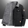 Warmer Cord-Baumwollmantel für junge und mittlere Männer, Winter-Samtjacke, Retro-Arbeitskleidung, lässige Sherpa-Jacke in großer Größe