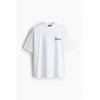 H M Oversized FiT T sHirT wHiTe Fender