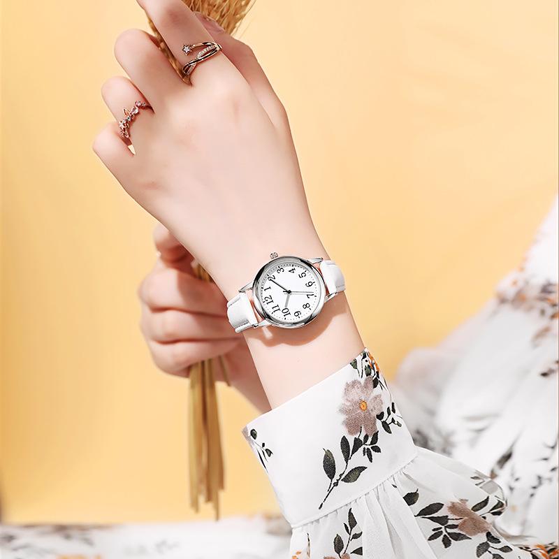 Women's Fashion Watches Orange Elegant Ladies Clock Woman's Quartz Wristwatches Best Gifts for Wife,Family,Friend