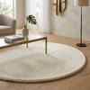 Rug - THE DECO FACTORY - SIBERIE ROUND - Extra-soft Faux Fur - Beige - 120x120 Cm