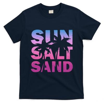 Sun Salt Sand Funny Palm Sun Retro Beach Summer T-Shirt Unisex Unisex T-Shirt