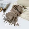 Women S Thick Warm Wool Scarf With Printed Logo For Winter Fashion