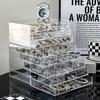 Large Capacity Multi-Layer Desktop Jewelry Storage Box with Transparent Drawers for Earrings and Rings