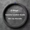 Universal Car Steering Wheel Cover 37-38cm Cowhide Suede Leather Wrap Breathable Non-Slip Auto Steering Wheel Cover for Cars