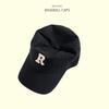 Hat Women's New R Embroidered Baseball Cap Japanese Versatile Baseball Cap Men's Ins Korean Style Sports and Casual Curved Brim Hat
