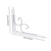 2 Pieces Wall Shelf Brackets Triangular 7.87"x4.96" Heavy Duty Hardware Thickened Sturdy Wall Mounted Metal Shelf Support