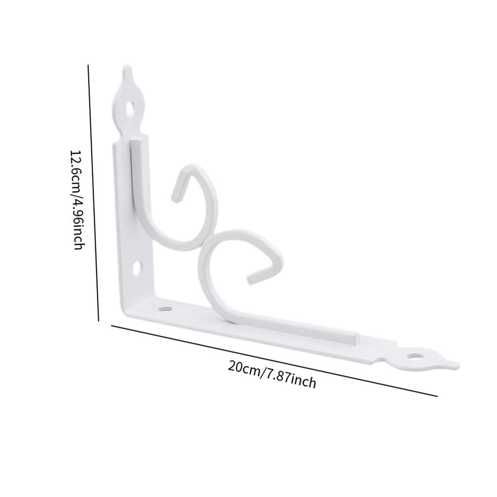 2 Pieces Wall Shelf Brackets Triangular 7.87"x4.96" Heavy Duty Hardware Thickened Sturdy Wall Mounted Metal Shelf Support