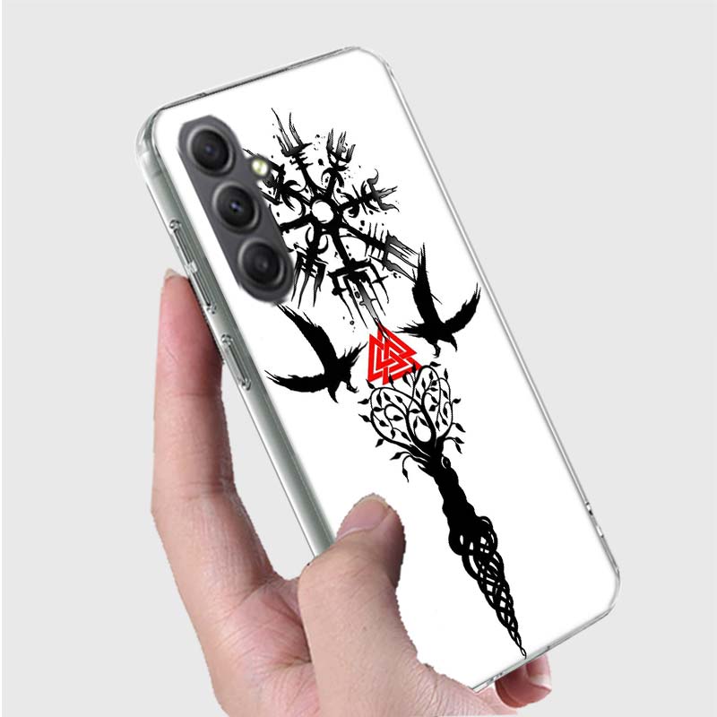 Nordic Norse Phone Case For Samsung A17 A56 A55 A35 A36 A26 A25 A15 A16 Galaxy Note 20 10 9 8 A70 A50 A40 A30 A20E A71 A51 A41 A