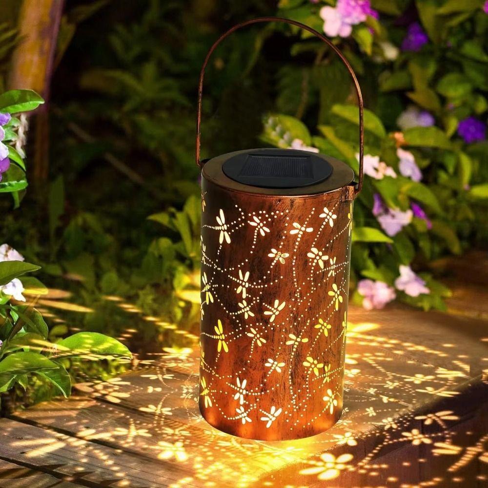 Butterfly/Flower Hanging  Solar Lanterns Solar Powered Wind Chime Hanging Lamp  Home Decoration