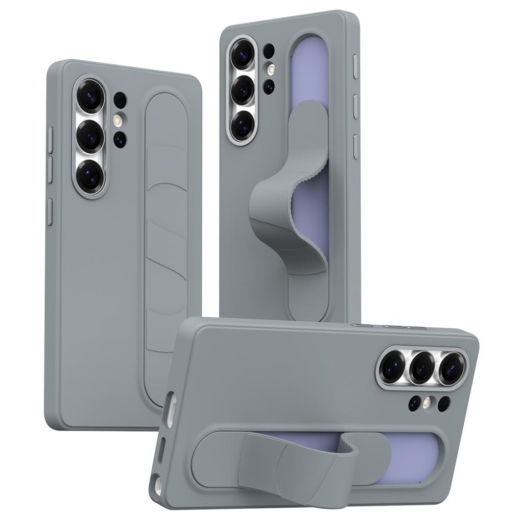 For Samsung Galaxy S24 Ultra Case Smart Key Invisible Wristband Kickstand PC+Silicone Phone Cover