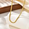 Stainless Steel Mesh Wide Chain Necklace for Women, Sliver/Gold Color 8mm Weave Charm Choker Necklace, Trendy Minimalist Jewelry