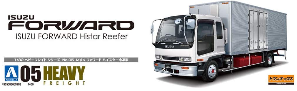 Aoshima Bunka Kyozai Heavy Freight Series 5 Isuzu Forward Highstar Refrigerated Truck Plastic Model Kit 1/32 No.