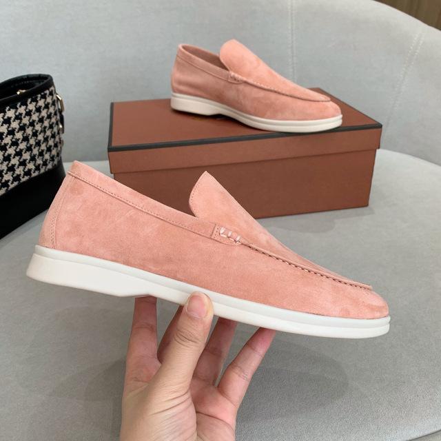 

Летняя повседневная обувь унисекс без шнуровки. Модная женская обувь на мягкой подошве. Модная кожаная мужская обувь. 37 розовый