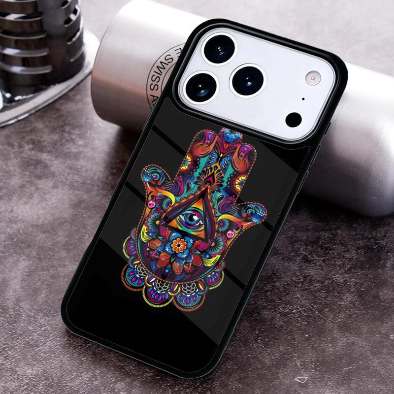Hamsa Hand of Fatima Phone Case for iPhone 17 16 15 Pro Max Air 14 13 12 11 Plus Shockproof Cover