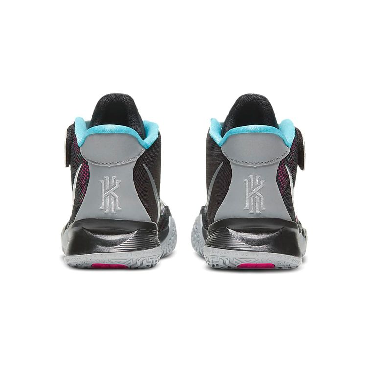 Nike Kyrie 7 PS Pixel Camo Kinder-Sneakers Schwarz Light-Smoke-Grey Blue-Fury CT4087-008